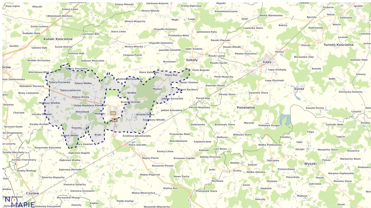 Mapa uzbrojenia terenu Wysokiego Mazowieckiego